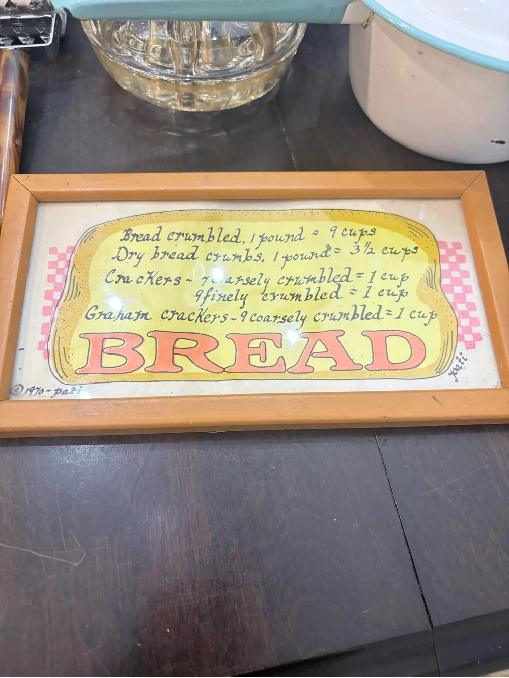 Framed Vintage 'BREAD' Kitchen Art Print